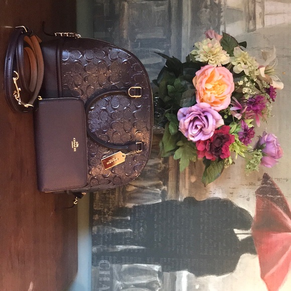 Coach Sierra Signature Oxblood patent satchel - Picture 8 of 8